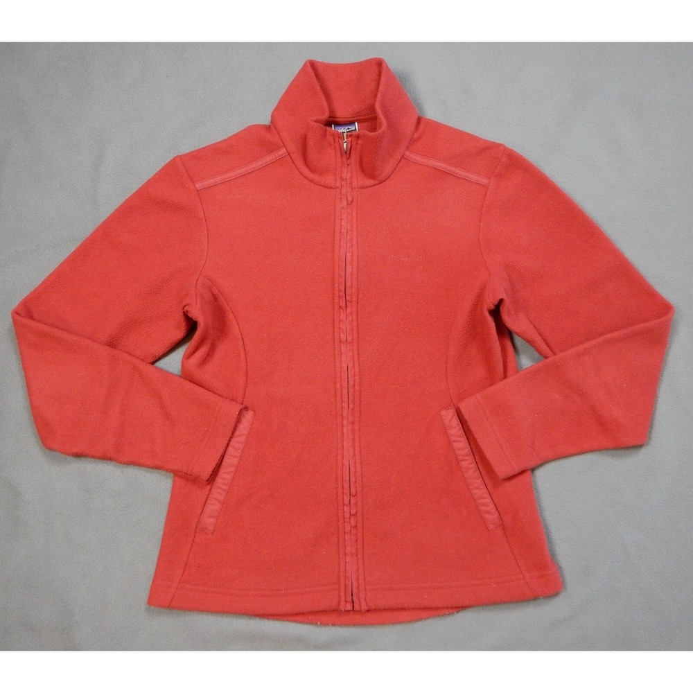 Patagonia Womens‎ S Better Sweater Full Zip Jacket Red Orange Knit Fleece 25543